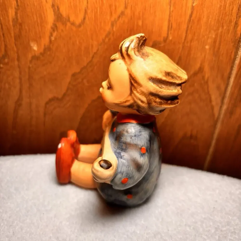 Vintage Goebel Hummel Style Boy Guitar Figurine Western Germany Chipped